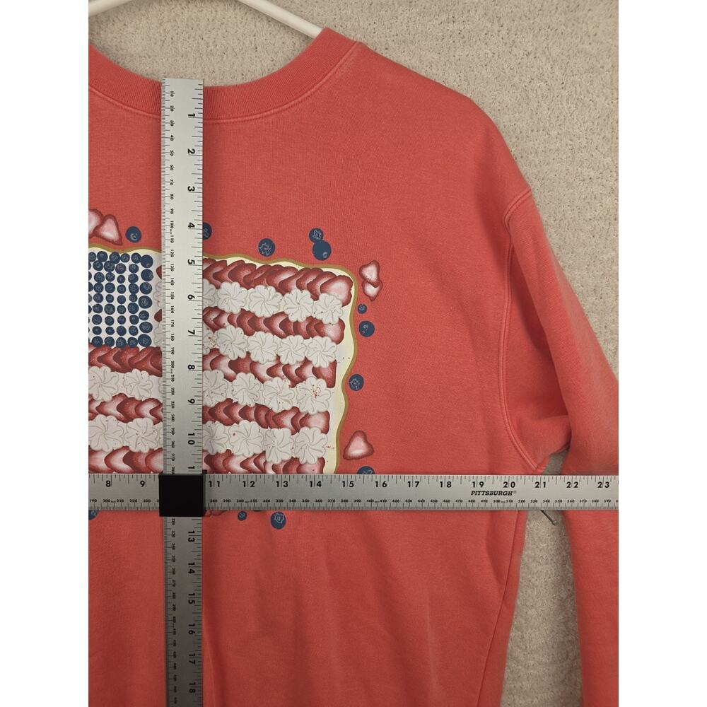 Living Fully Co. by Mallory Ervin Patriotic Flag Sweatshirt Size Medium - Picture 13 of 14